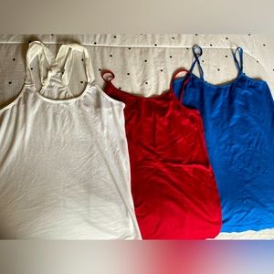 Set of 3 Tank Tops (Red,White,Blue)